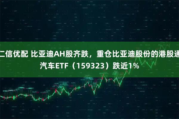 仁信优配 比亚迪AH股齐跌，重仓比亚迪股份的港股通汽车ETF（159323）跌近1%