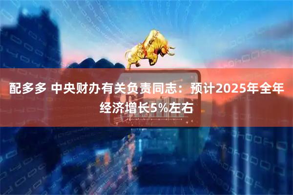 配多多 中央财办有关负责同志：预计2025年全年经济增长5%左右