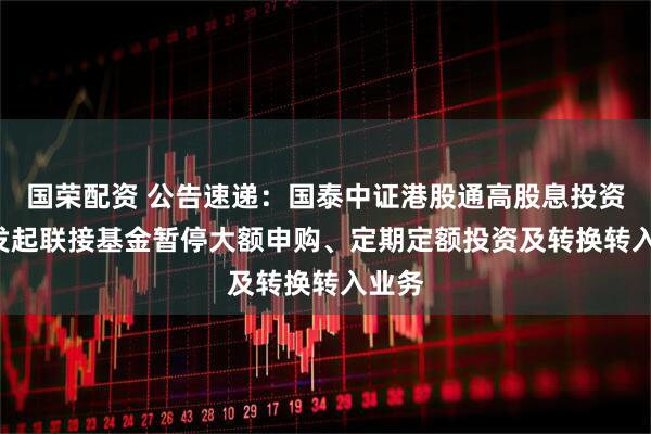 国荣配资 公告速递:国泰中证港股通高股息投资ETF发起联接基金暂停大额申购、定期定额投资及转换转入业务