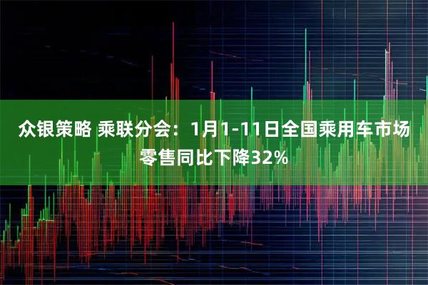 众银策略 乘联分会：1月1-11日全国乘用车市场零售同比下降32%