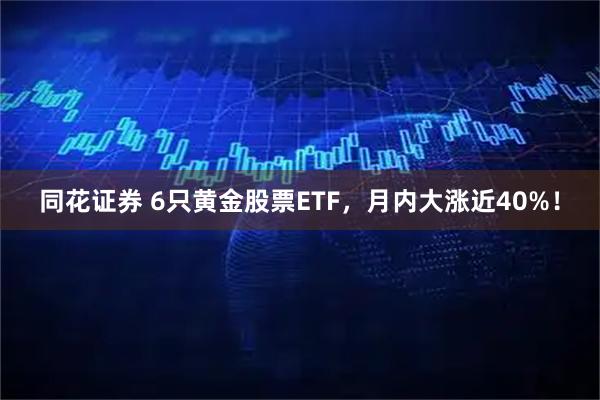 同花证券 6只黄金股票ETF，月内大涨近40%！