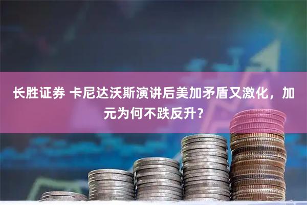 长胜证券 卡尼达沃斯演讲后美加矛盾又激化，加元为何不跌反升？